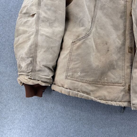 Vintage Carhartt Jacket Men XL Large Duck Canvas Chore Coat Corduroy Collar Barn - Picture 6 of 16